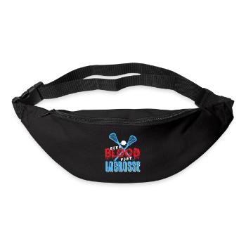 Retro Give Blood Play Lacrosse Awesome T-Shirt - Bum bag - black - Front