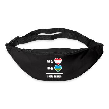 Österreich und Ruanda genial / Geschenk - Gürteltasche - Schwarz - Vorne