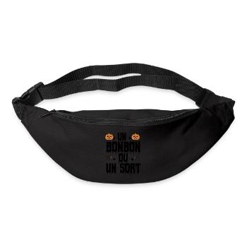 un bonbon ou un sort - Sac banane - noir - Devant