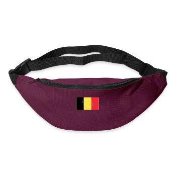 Drapeau de la Belgique - Sac banane - bordeaux  - Devant
