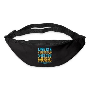 Liebe ist eine vertonte Freundschaft - Gürteltasche - Schwarz - Vorne