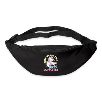 Süßes Ich Werde Große Schwester Einhörner - Gürteltasche - Schwarz - Vorne
