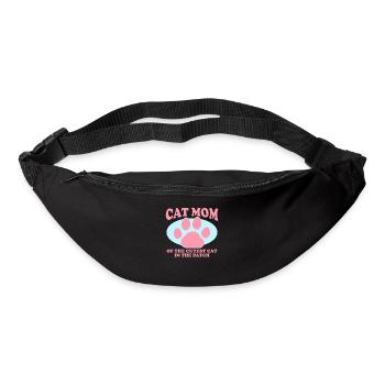 Chat Maman Chats Chat Maman Chat Propriétaire Cadeau - Sac banane - noir - Devant