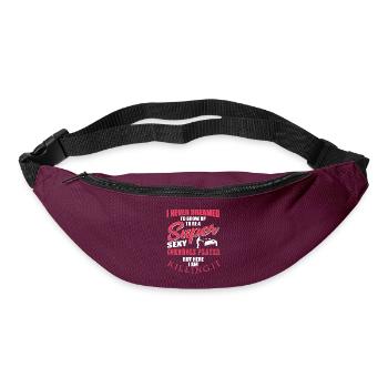 Drôle de chemise de joueur Cornhole - Sac banane - bordeaux  - Devant