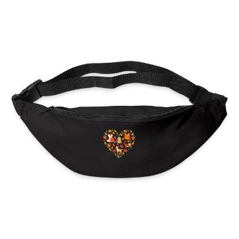Amoureux de la nature Faune Forêt Animaux Jungle - Sac banane - noir - Devant