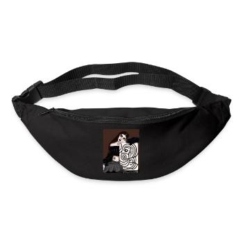 Cubisme Art Goth Girls avec une peinture dans - Sac banane - noir - Devant