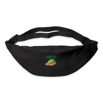 Schildkröte hat die Schnauze voll Urlaubsoutfit - Gürteltasche - Schwarz - Vorne