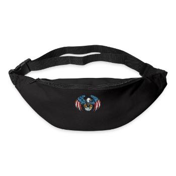 Eagle in American colors Flag USA America - Bum bag - black - Front