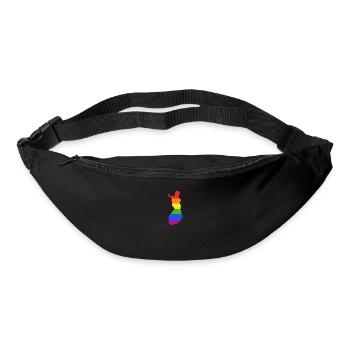 Finnland Regenbogenflagge für LGTBQ-Finnländer - Gürteltasche - Schwarz - Vorne