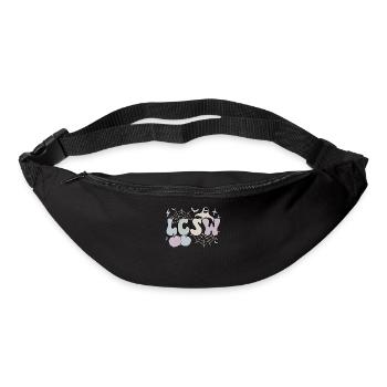 LCSW Travailleur social clinique agréé Halloween - Sac banane - noir - Devant