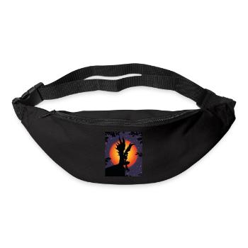 Scary Death Monster Creepy Moon Halloween Costume - Sac banane - noir - Devant