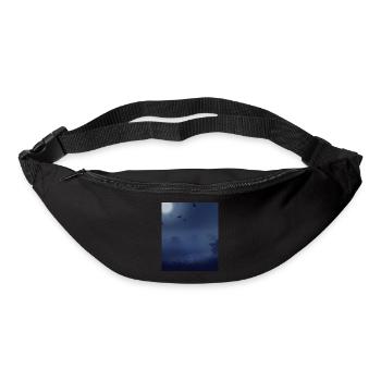 Goth Aesthetics Full Moon and Bats - Bum bag - black - Front