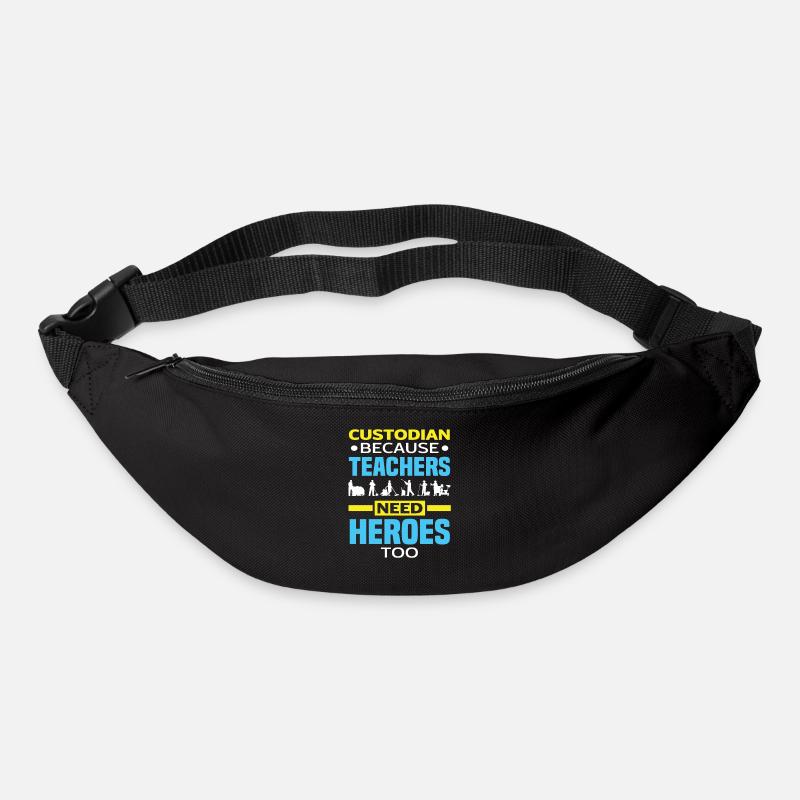 Schulhausmeister Helden Lehrer - Gürteltasche - Schwarz