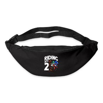 Monter dans 2 anniversaire Rider Motocross Birthday - Sac banane - noir - Devant