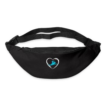 Amour de la natation - Sac banane - noir - Devant