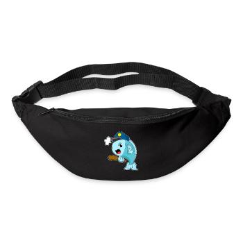 Fisch Polizist Schlagstock Polizei - Gürteltasche - Schwarz - Vorne