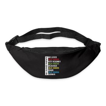 Jeux vidéos ma journée parfaite - Sac banane - noir - Devant