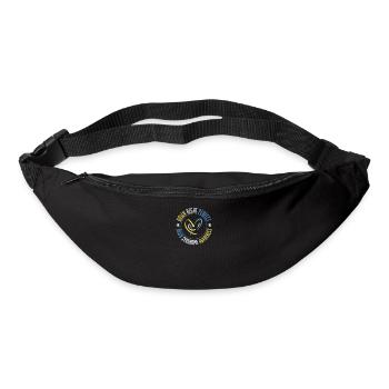 Sensibilisation au syndrome de Down I Ruban jaune bleu T21 - Sac banane - noir - Devant