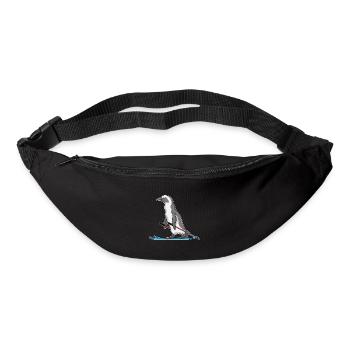 Pinguin Skifahrer Ski - Gürteltasche - Schwarz - Vorne