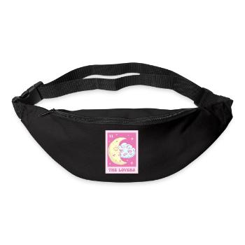 Coquette Aesthetic Pink Tarot Card The Lovers - Bum bag - black - Front