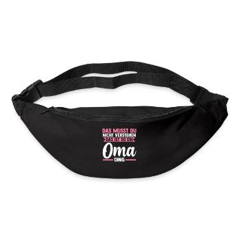 Großmutter Großmama Omi Oma - Gürteltasche - Schwarz - Vorne