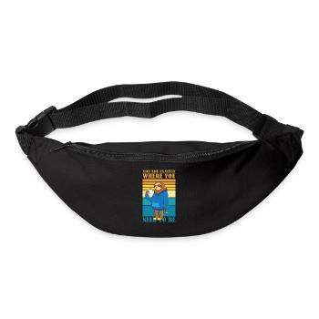 Sie Sind Genau Dort, Wo Sie Faultierkaffee Sein - Gürteltasche - Schwarz - Vorne