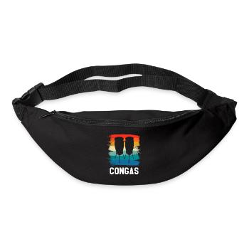 Retro Vintage Classic Congas Player Instrument - Sac banane - noir - Devant