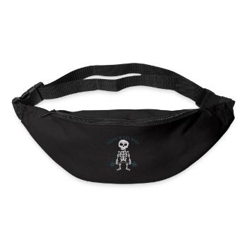 Halloween Skeleton Weightlifter Entraînez-vous à l’os - Sac banane - noir - Devant