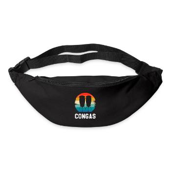 Retro Vintage Classic Congas Player Instrument - Sac banane - noir - Devant