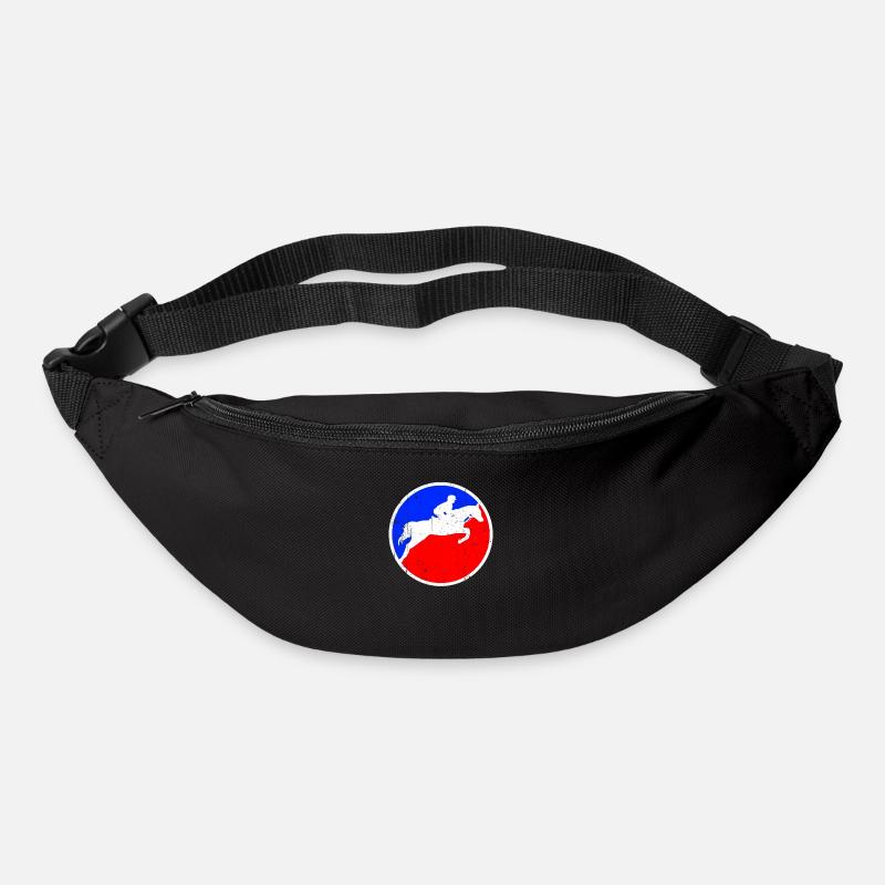 Pferde Reiten Logo - Gürteltasche - Schwarz