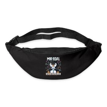 Mir Egal Ich Geh Zocken Gaming - Gürteltasche - Schwarz - Vorne