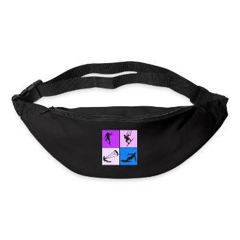 Kite Surfing, Kite Board, Lifestyle Vintage Design - Bum bag - black - Front