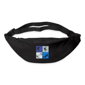 Kite Surfing, Kite Board, Lifestyle Vintage Design - Bum bag - black - Front