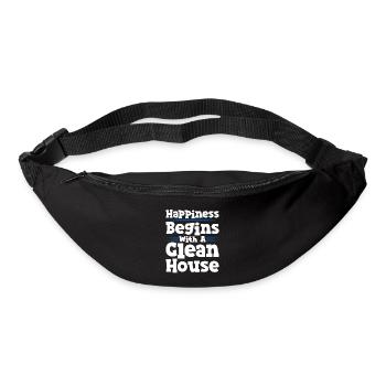 Happiness Begins With A Clean House 4 - Gürteltasche - Schwarz - Vorne