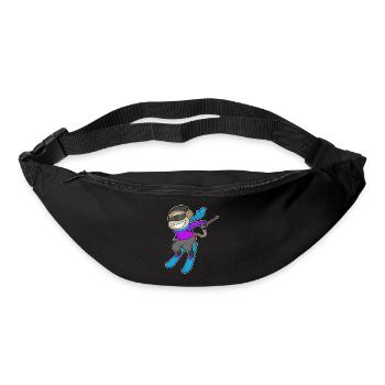 Singe Skieur Skieur Skieur - Sac banane - noir - Devant
