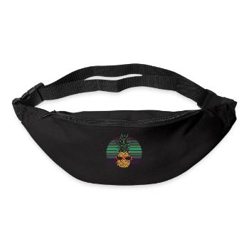 Rétro Ananas String of Lights Cadeau de Noël - Sac banane - noir - Devant