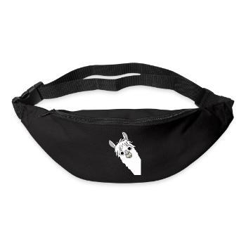 Lama Alpaca, Alpaca gifts, funny sayings - Bum bag - black - Front