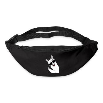 Lama Alpaca, Alpaca gifts, funny sayings - Bum bag - black - Front