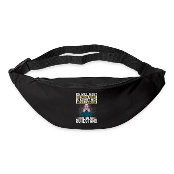 Ruhestand Rente - Gürteltasche - Schwarz - Vorne