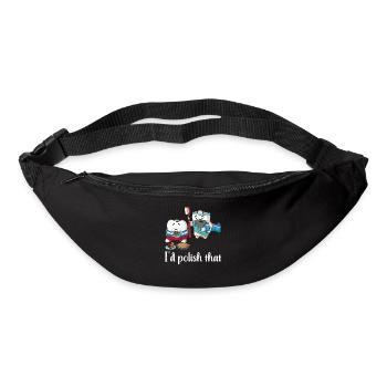 Ich Würde das Polieren für Zahnartz Helfer mit - Gürteltasche - Schwarz - Vorne