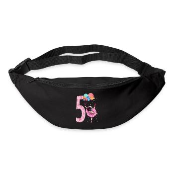 Ballerina Astronaut mädchen 5. geburtstag - Gürteltasche - Schwarz - Vorne