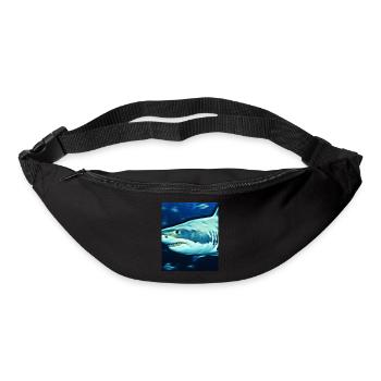 Grand Requin Blanc Vincent Van Gogh Style - Sac banane - noir - Devant