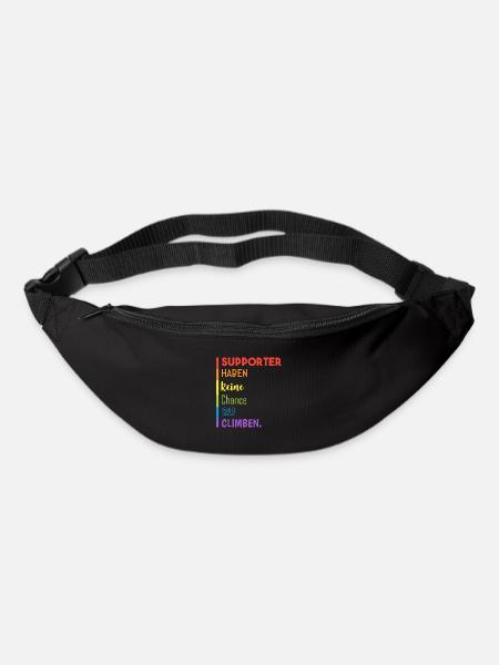 Supporter können nicht climben - Gürteltasche - Schwarz