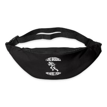 Baseball Baseballspiel Geschenk Baseballliebhaber - Gürteltasche - Schwarz - Vorne