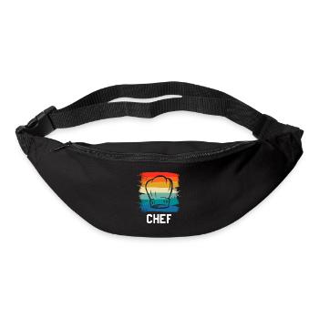 Retro Vintage Classic Chef Cook Cooking - Gürteltasche - Schwarz - Vorne