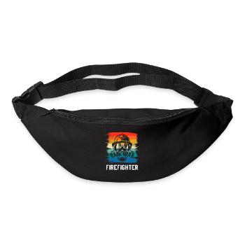 Rétro Vintage Classic Firefighter Firefighting - Sac banane - noir - Devant
