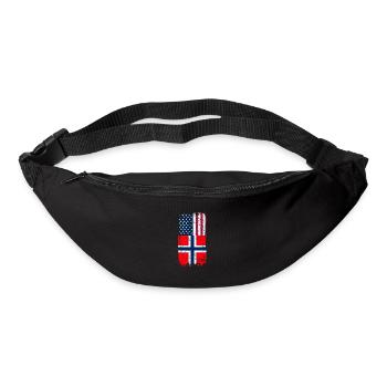 Norvège Amérique - Sac banane - noir - Devant