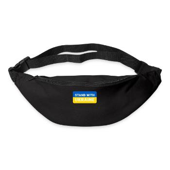 Soutenez l’Ukraine, la paix et non la guerre - Sac banane - noir - Devant