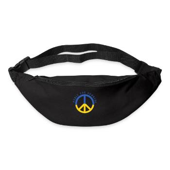 Soutenez l’Ukraine, la paix et non la guerre - Sac banane - noir - Devant