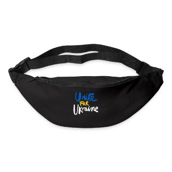 Soutenez l’Ukraine, la paix et non la guerre - Sac banane - noir - Devant